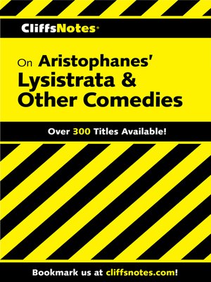 cover image of CliffsNotes on Aristophanes' Lysistrata & Other Comedies
